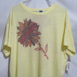 Women's Harley-Davidson shirt yellow size l large sublimation print unique